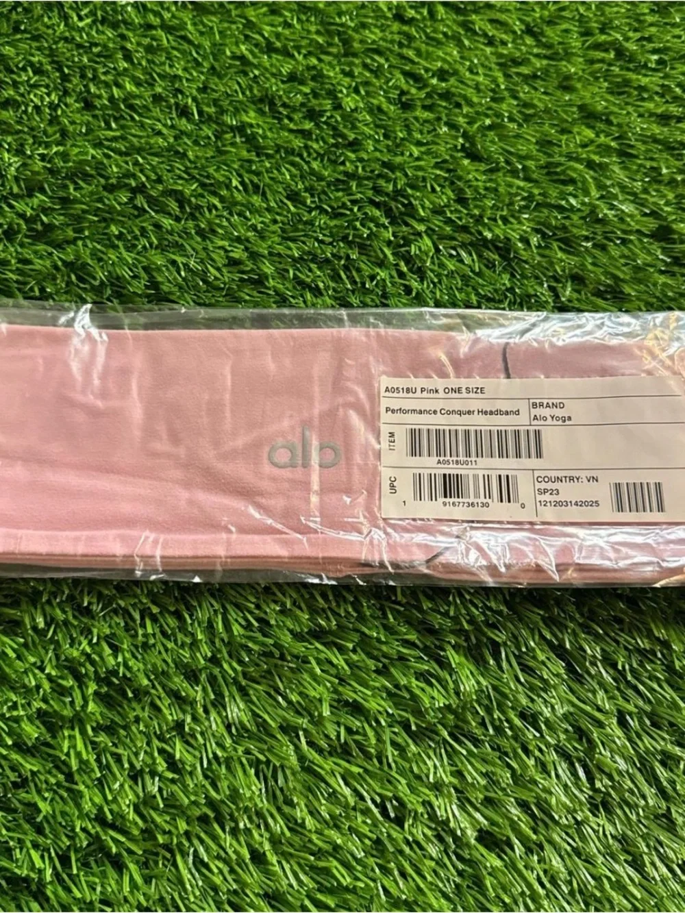 ALO Yoga Pink Performance Headband with Subtle Logo